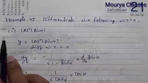 Maths Class -12th || Chapter-5  || Miscellaneous Example -45 || Mourya Classes ||