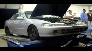 LS VTEC Integra Dyno Pull, Piston Rod 50 trim, 348whp, dkGoodrich.com