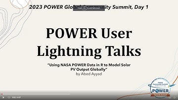 2023 POWER GloCo, Day 1: User Lightning Talks, Abed Ayyad