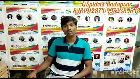 QSPIDERS/JSPIDERS HADAPSAR STUDENT GOT PLACED AS SOFTWARE DEVELOPER, CONGRATULATIONS TANMAY