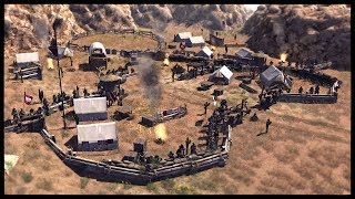 CONFEDERATE CAMP SIEGE! Civil War in the Wild West - Men of War BITFA Mod Gameplay