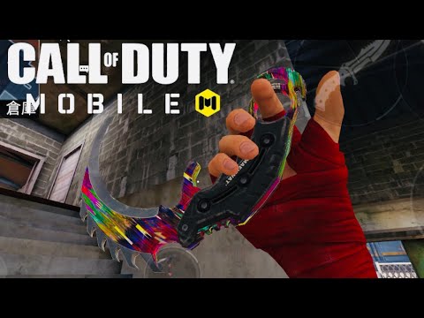 【CoDモバイル】バンドルで手に入ってしまうカラフルで超かっこいいカランビットと投げ斧でランクマ　ナイファーキル集