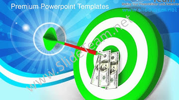 Success In Business Dollar And Dart Bullseye Arrow PowerPoint Templates ppt Themes 1012 Slides Backgrounds