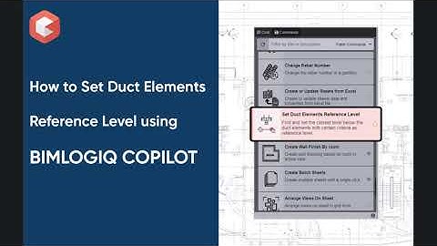 How to set reference levels for Revit duct elements using BIMLOGIQ Copilot