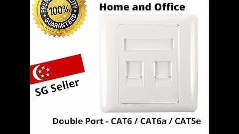 RJ45 CAT6 Wall Face Plate Ethernet Network Socket 2 port Square