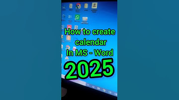 How to create calender in ms word 2025 #viralvideo #computer #shortclip #ytshorts #word #fyp