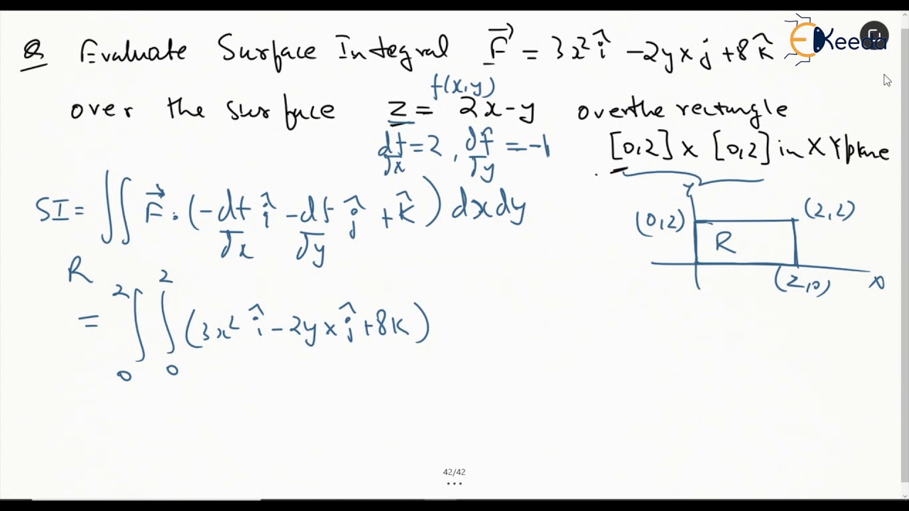 SURFACE INTEGRAL QUESTION 2 - YouTube