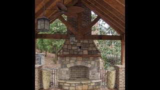 Time Lapse Outdoor Stone Fireplace Construction in Atlanta, GA