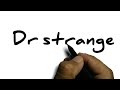 WOW!! Cara menggambar Dr strange dari tulisan Dr strange | how turn word into carakter Dr strange