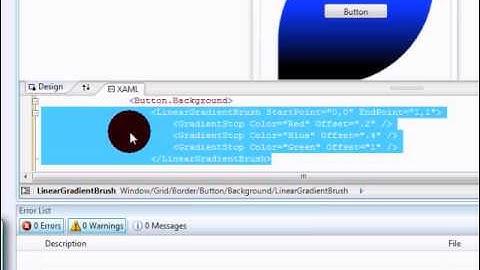 C# wpf tutorial1 part 2 drop shadow and gradients