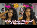 Kinky Curly Lace Front Wig Install *Beginner Friendly* | Junoda By Sezzle
