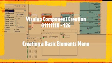#Visuino #Component #Creation #guide 126 -  01111110 - Creating a Basic Elements Menu