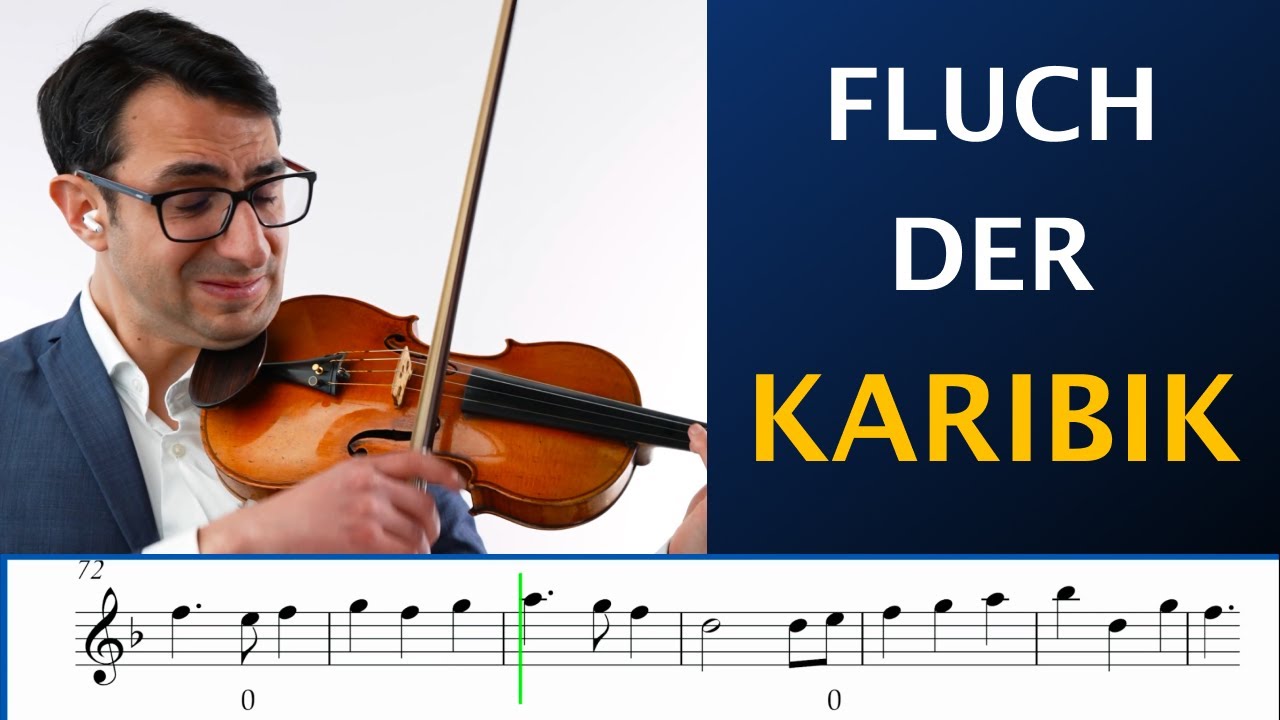 Badelt´s Fluch der Karibik für die Geige [Begleitung mit Noten Playalong] YouTube