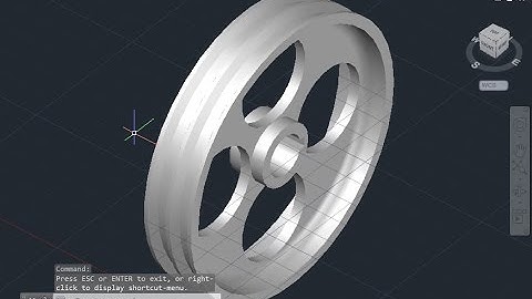 AutoCAD 3d, How To Draw Belt Pulley AutoCAD Training, 3D Modeling