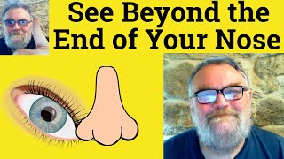 😎 See Beyond the End Of Your Nose Meaning - Look Beyond the End Of Ones Nose Defined