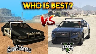 GTA 5 ONLINE : GTA 5 COPS VS GTA SA COPS (WHO IS BEST?)