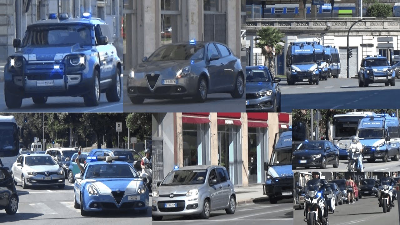 SCORTA A GENOVA: Forze dell'ordine scortano tifosi della Roma per la partita Serie A contro la Genoa