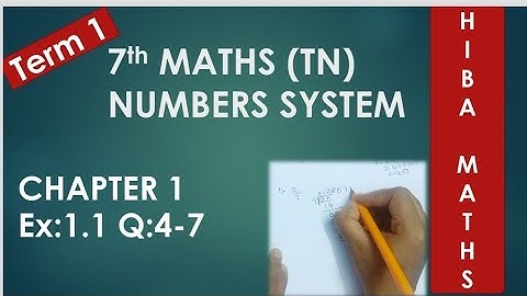 7th maths chapter 1 exercise 1.1 question 4-7. Term 1 Number system tn samacheer new syllabus
