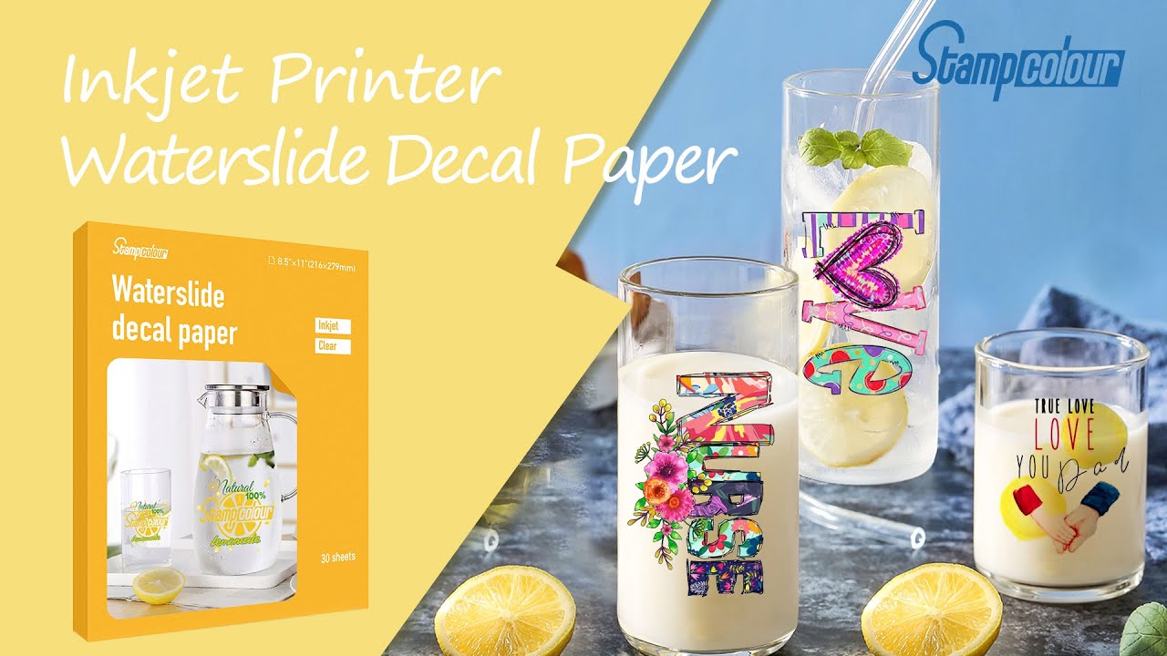 How To Use Inkjet Water Slide Decal Papers On BottleMugCandle 🔥 YouTube
