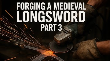 Forging a Medieval Longsword (Part 3) | Starting the Cross guard! #medievalblacksmith #diy #forging 