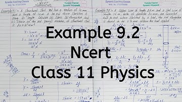 Example 8.2 | Ncert | Chapter 8 | Mechanical Properties of Solids | Class 11 Physics