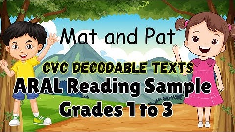 ARAL Reading Sample | Grade 1 to 3 English | DepEd CVC Decodable Texts for Struggling Readers 2025