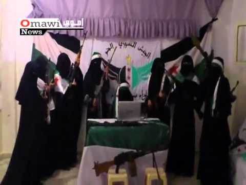 تشكيل سرية الخنساء نساء المسلمين المجاهدات دير الزور بقرص أموي سوريا لطرد الاحتلال النصيري