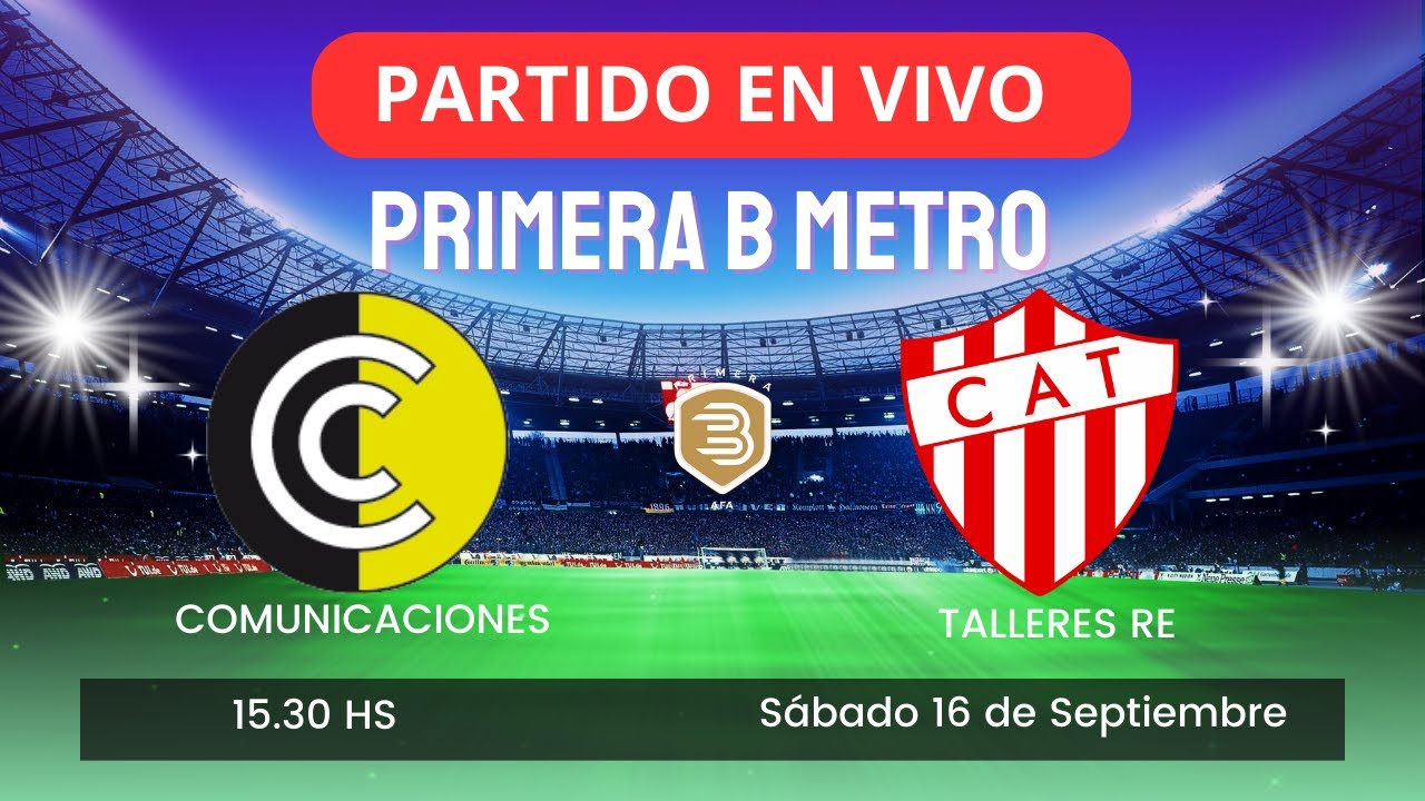 EN VIVO: Talleres Remedios vs Sacachispas por la Primera B Metropolitana  Argentina - Futbolete