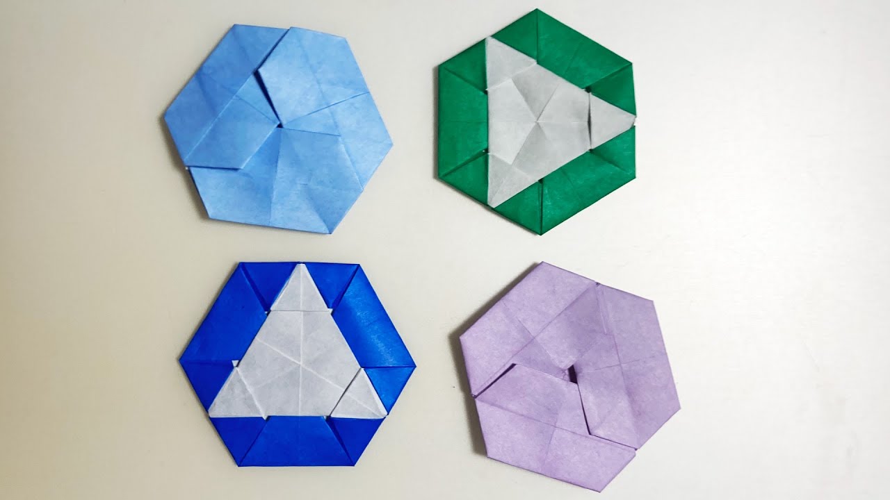 Easy origami! I made a model that changes shape when you flip it