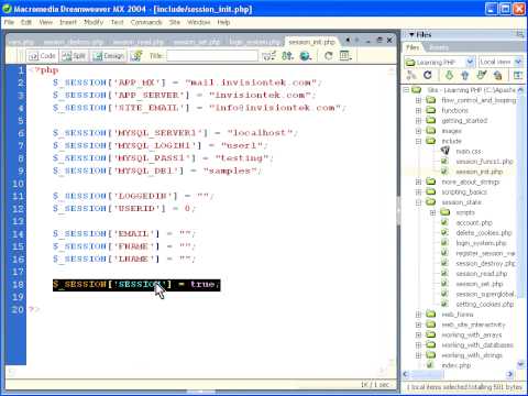 PHP Essential Training - Chapter 12 - Session State [01 - Controlling Session Variables].