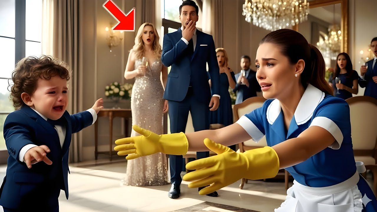Сын миллионера заплакал, увидев служанку — и назвал её так, что гости побледнели