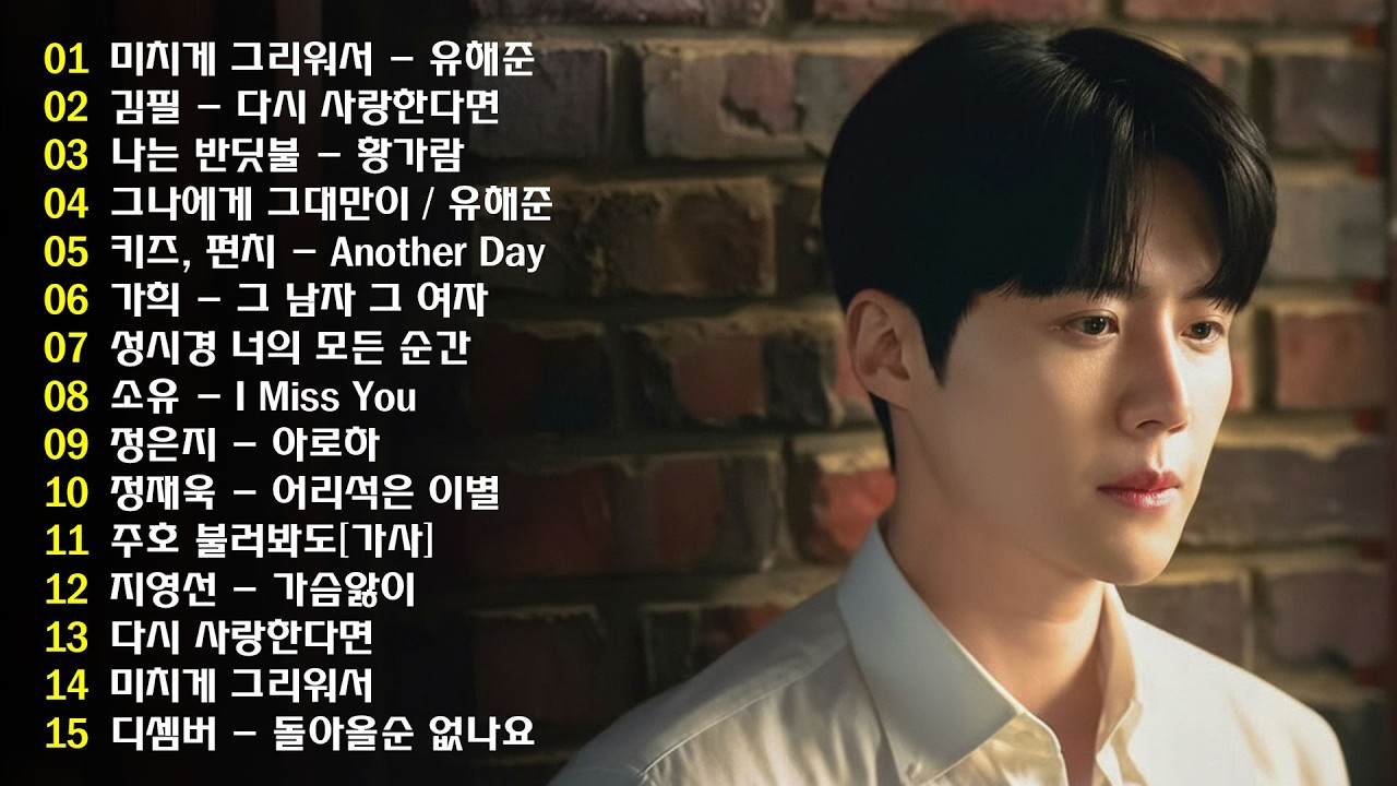 하루 종일 듣기 좋은 노래 \일할때 듣기좋은 발라드 추천 광고없는 노래모음 \ 나는 반딧불 / 황가람 , 김필/임영웅/ 멜로망스/ 케이시/거미/ 박보람/이하이/이수현 /백지영...