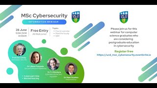 MSc Cybersecurity information webinar