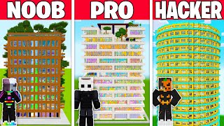 NOOB vs PRO vs HACKER: EN UZUN APARTMAN YAPI KAPIŞMASI!  Minecraft