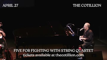 Five For Fighting w/ String Quartet · Sunday, April 27 2025 · The Cotillion