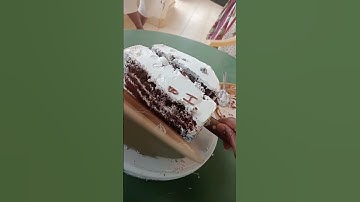 chocolate cake with whipped cream frosting #youtubeshorts #food