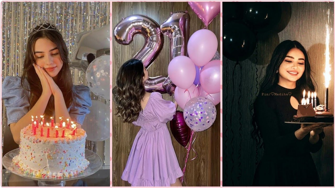 Optimistic birthday girl has fun and winks eye smiles joyfully poses  against many pink air balloons spends time on party and enjoys happy  celebration came to congratulate best friend with anniversary Photos |