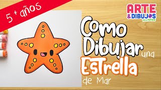 Como dibujar una ESTRELLA DE MAR  | Arte y dibujos para niños screenshot 5