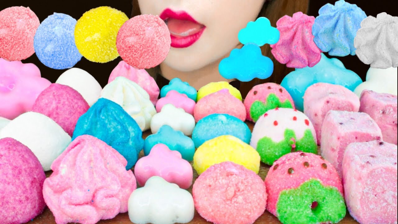 【ASMR】【咀嚼音 】色んなマシュマロ❣️MARSHMALLOW MUKBANG 먹방 食べる音 EATING SOUNDS NO TALKING