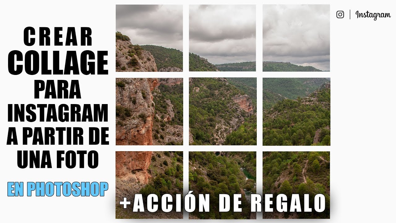 Crear Collage Para Instagram En Photoshop A Partir De Una Foto Accion Gratis Youtube