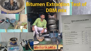 bitumen extraction test for dense bituminous macadam pwd road construction Civil engineering  screenshot 1