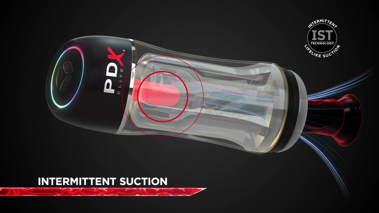 Masturbátor Pipedream PDX Elite ViewTube Pro See Thru Vibrating Stroker