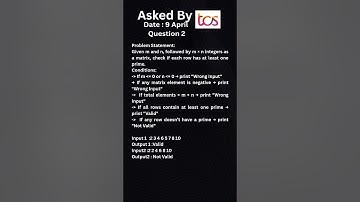 Tcs nqt coding question 9th April 2025 #tcs #tcsnqt2025