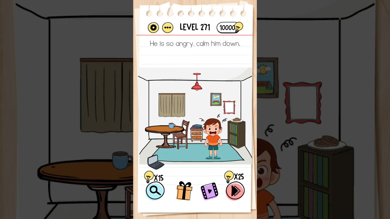 Brain test level 271 272 273 274 275 solution gameplay walkthrough