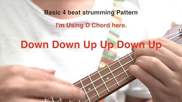 basic ukulele strumming pattern down down up up down up