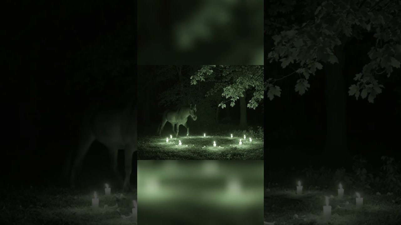 Strange Trail Cam Of Wild Horse Wandering Onto A Mysterious Witches Circle In The Woods Wildlife