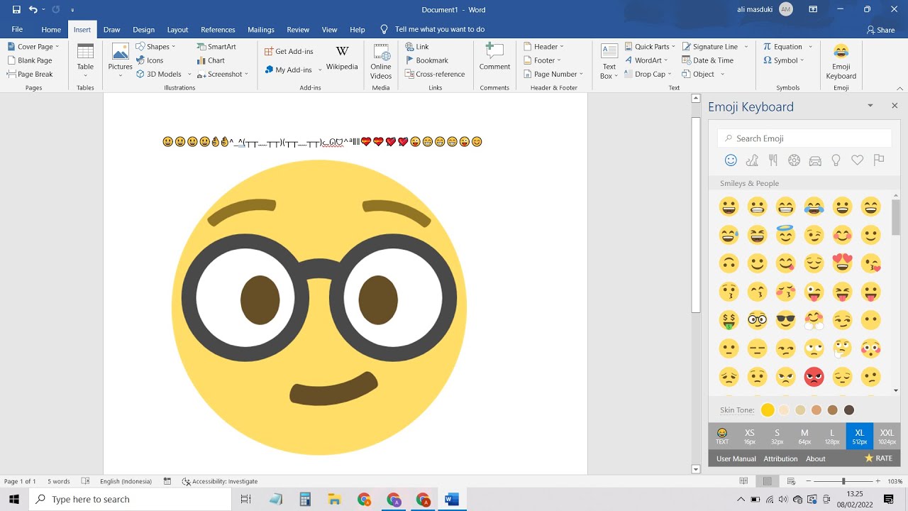 2 Cara Menampilkan Emoji Di Microsoft Word - YouTube