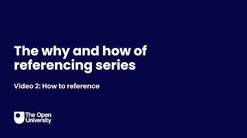 Referencing Series: How to reference
