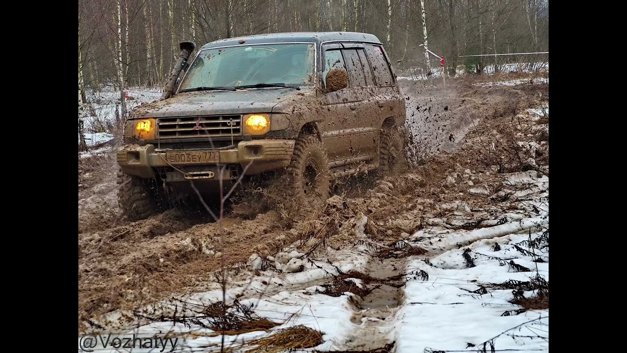 Митсубиси Паджеро 2. Первый год эксплуатации. Зима 33 дюйма. Лето 35 дюймов.