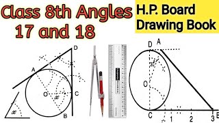 Class 8th Questions 17 and 18 H.P. Board Drawing Book / Learn How to Draw Angles